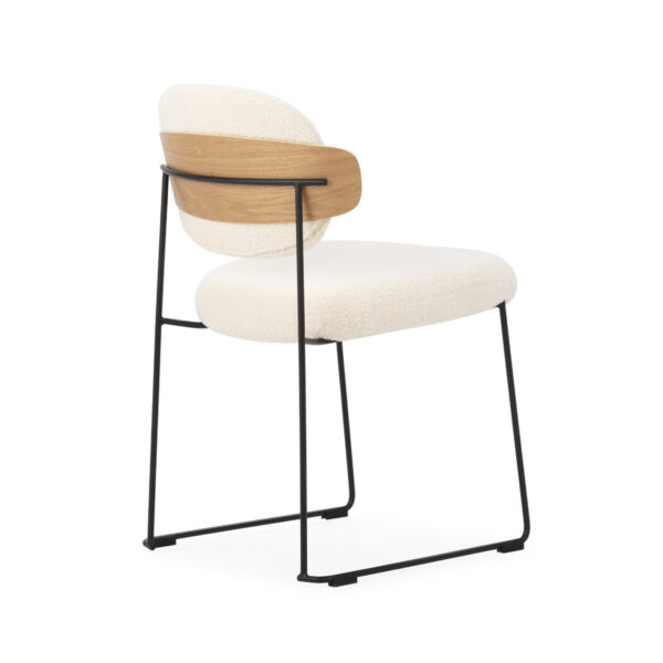 3 Chapa de Roble/Metal/Tela -- Natural/Negro/Blanco