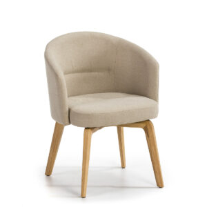 Silla 61x59x78 Madera de Fresno/Tela Natural/Beige