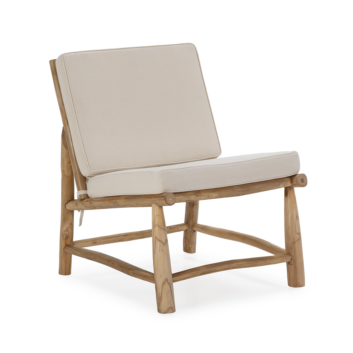 Sillón 65x80x85 Madera/Madera de Teca Natural
