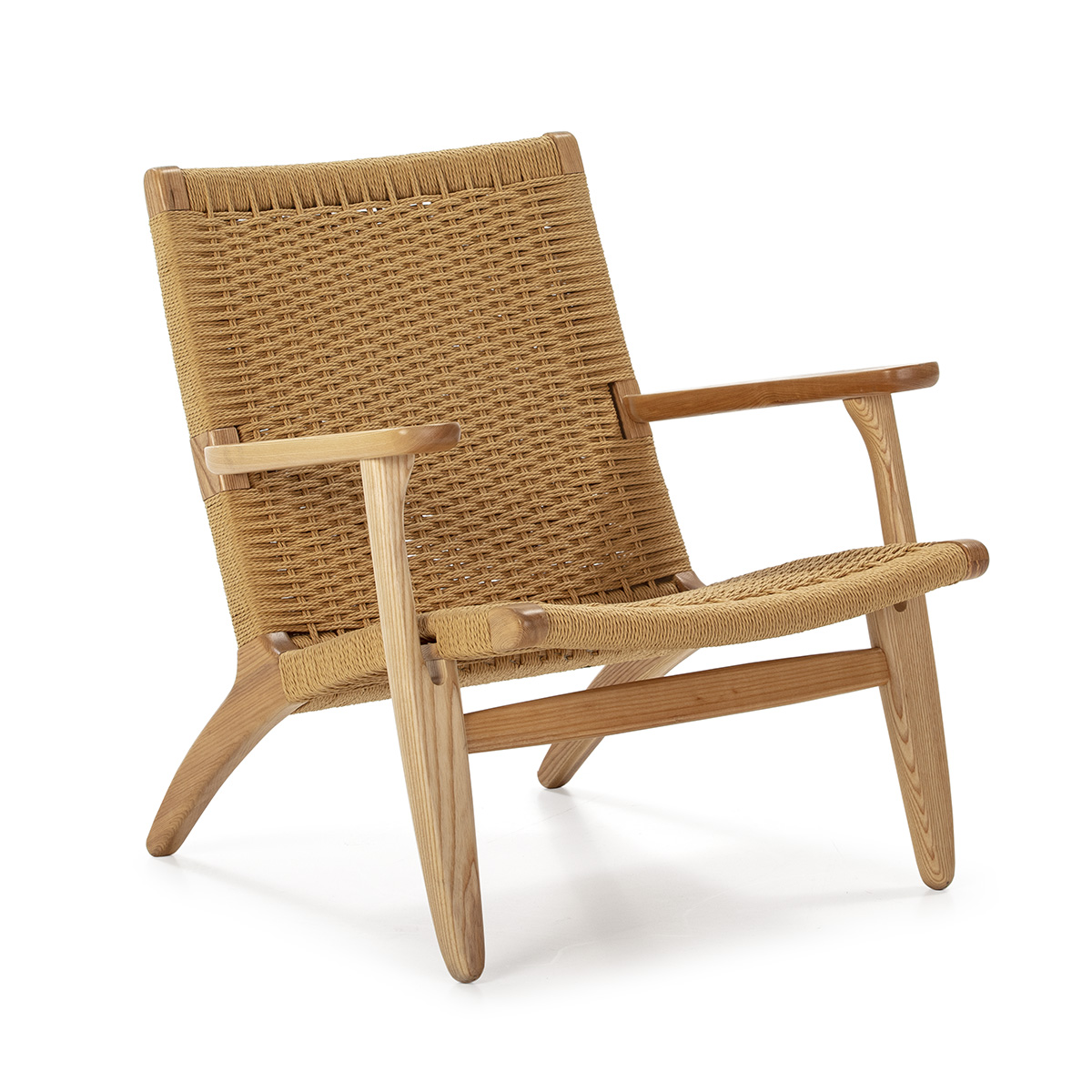 Sillón 70x74x74 Madera de Fresno/Cuerda de Papel -- Natural