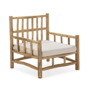 Sillón 80x80x80 Madera de Teca Natural