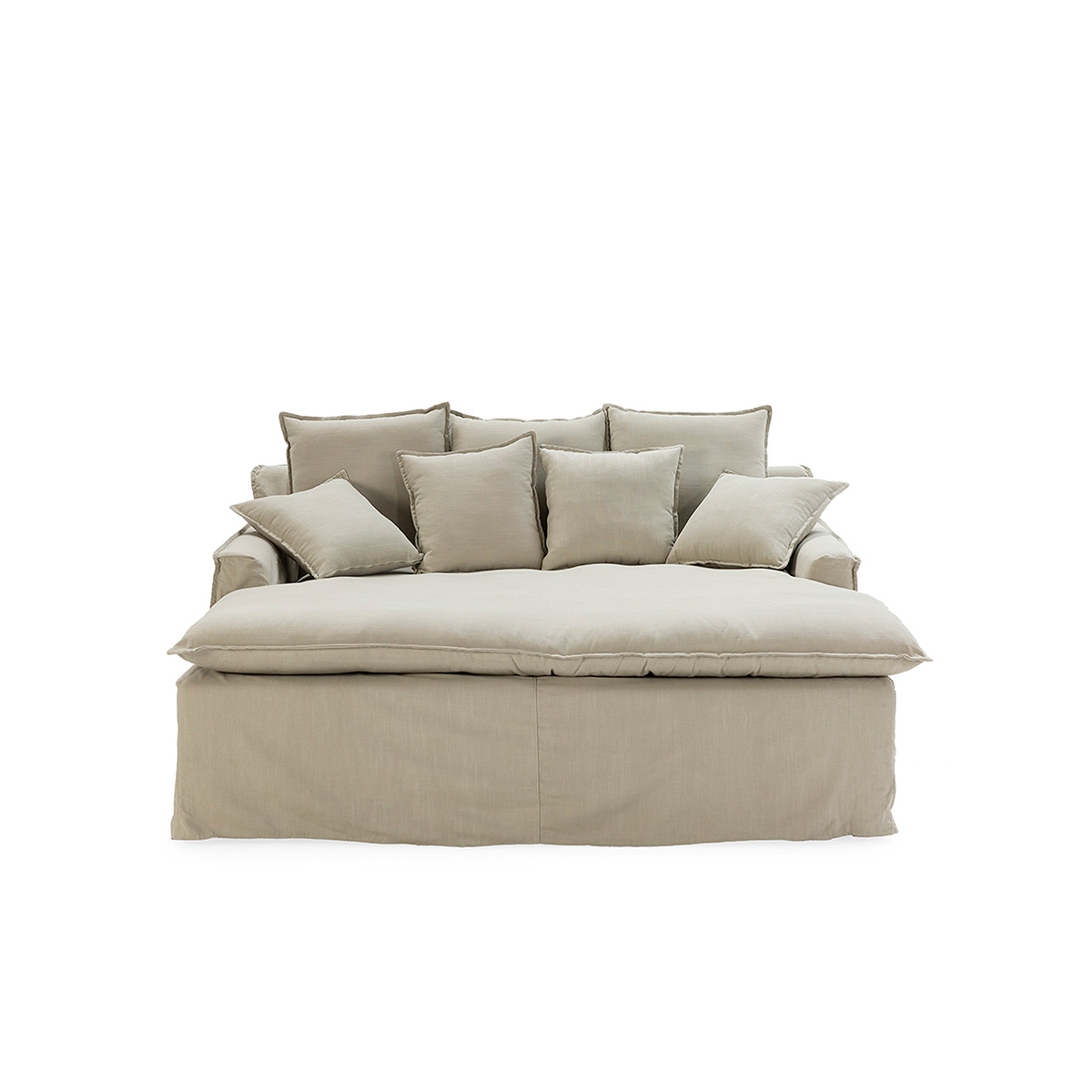 Sofá 220x100x91 Tela -- Beige