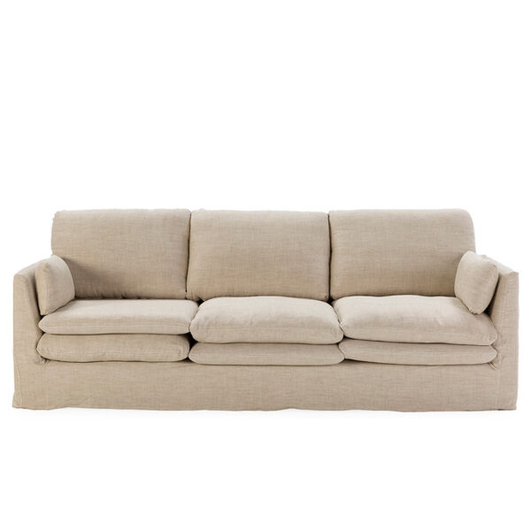 Sofá 253x107x92 Tela -- Marfil
