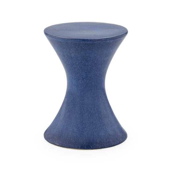 Taburete 33x33x44 Cerámica -- Azul