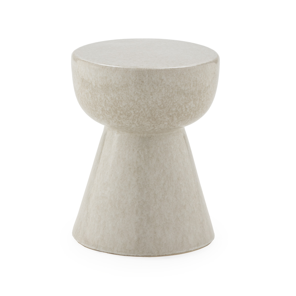 Taburete 33x33x44 Cerámica -- Beige