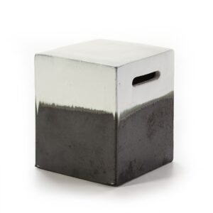 Taburete 34x34x40 Gres Blanco/Gris