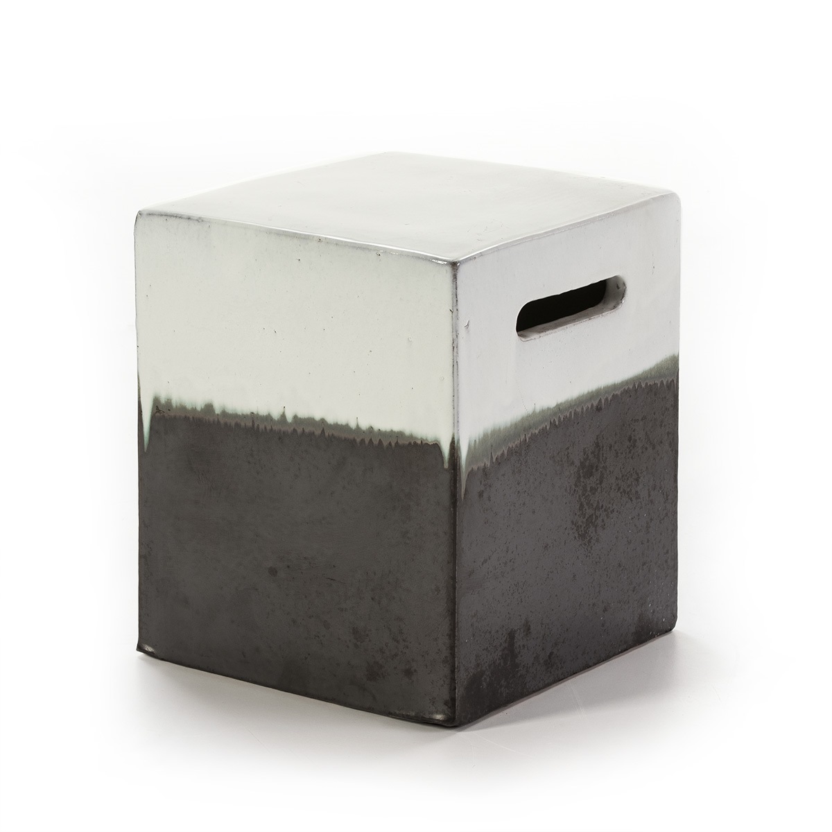 Taburete 34x34x40 Gres Blanco/Gris