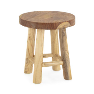 Taburete 40x40x45 Madera de Teca -- Natural