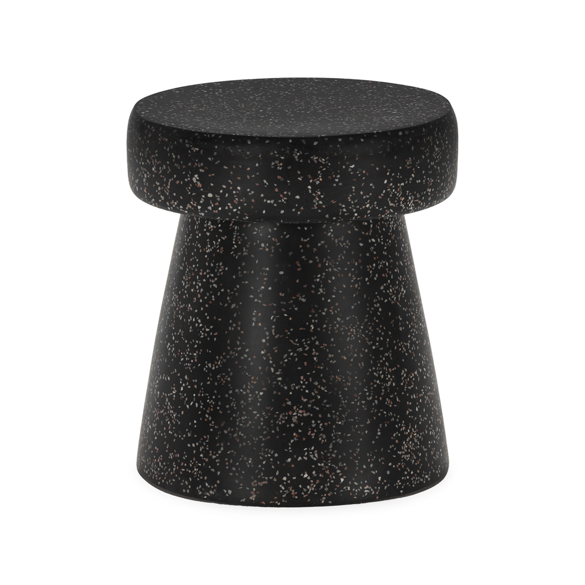 Taburete 40x40x46 Fibra de Piedra -- Negro