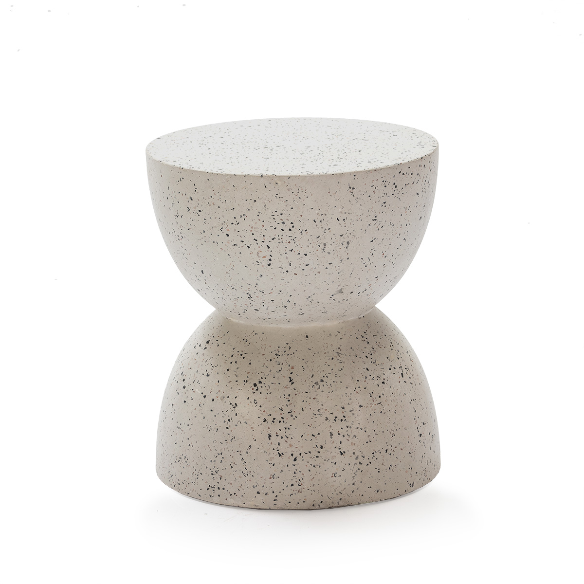 Taburete 40x40x46 Terrazo Blanco