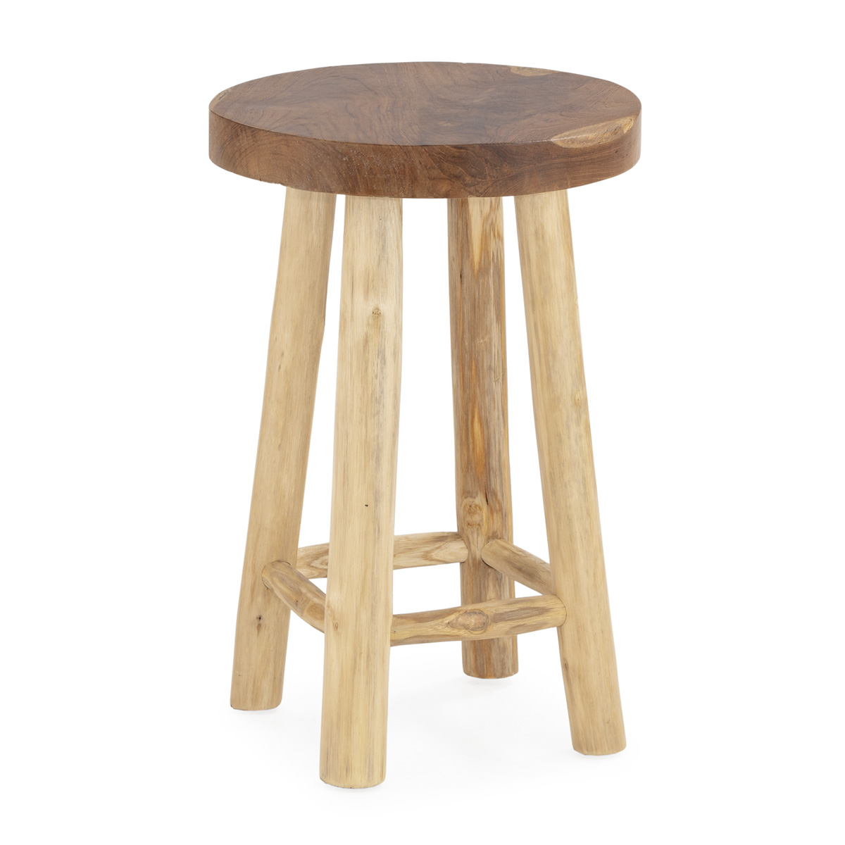 Taburete 40x40x60 Madera de Teca -- Natural