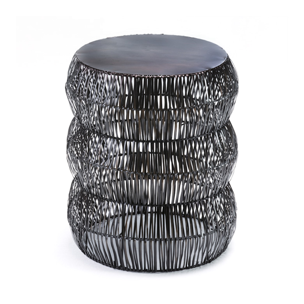 Taburete 43x50 Metal Color Bronce Envejecido