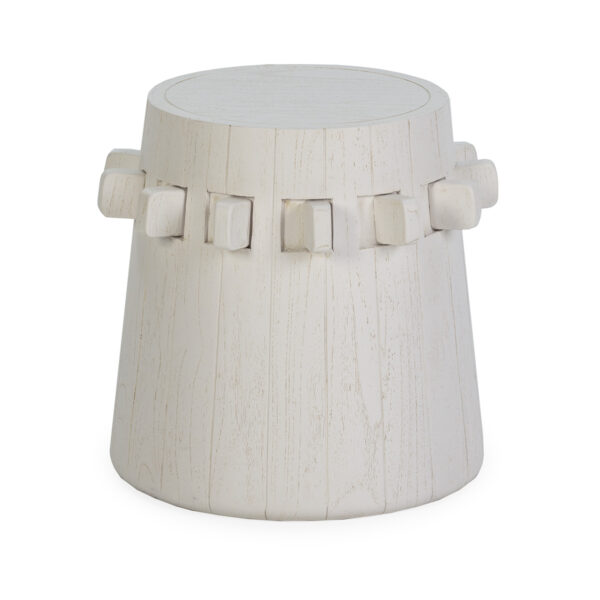 Taburete 44x44x45 Madera de Cedro Blanco
