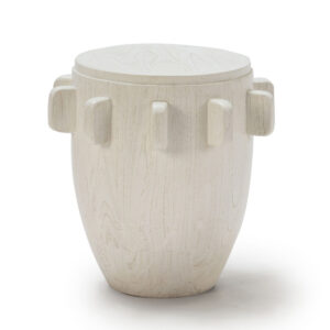 Taburete 45x45x46 Madera de Suar Blanco