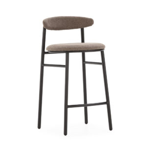 Taburete 47x44x94 Metal/Tela -- Negro/Beige