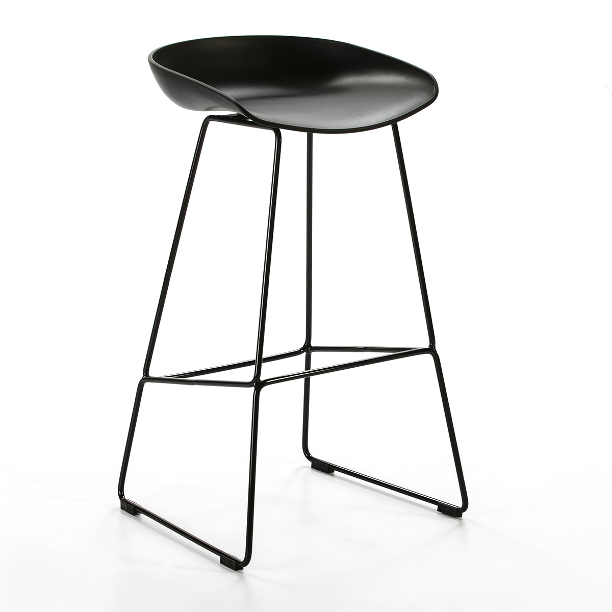 Taburete 48x45x83 Metal/Acrilico Negro