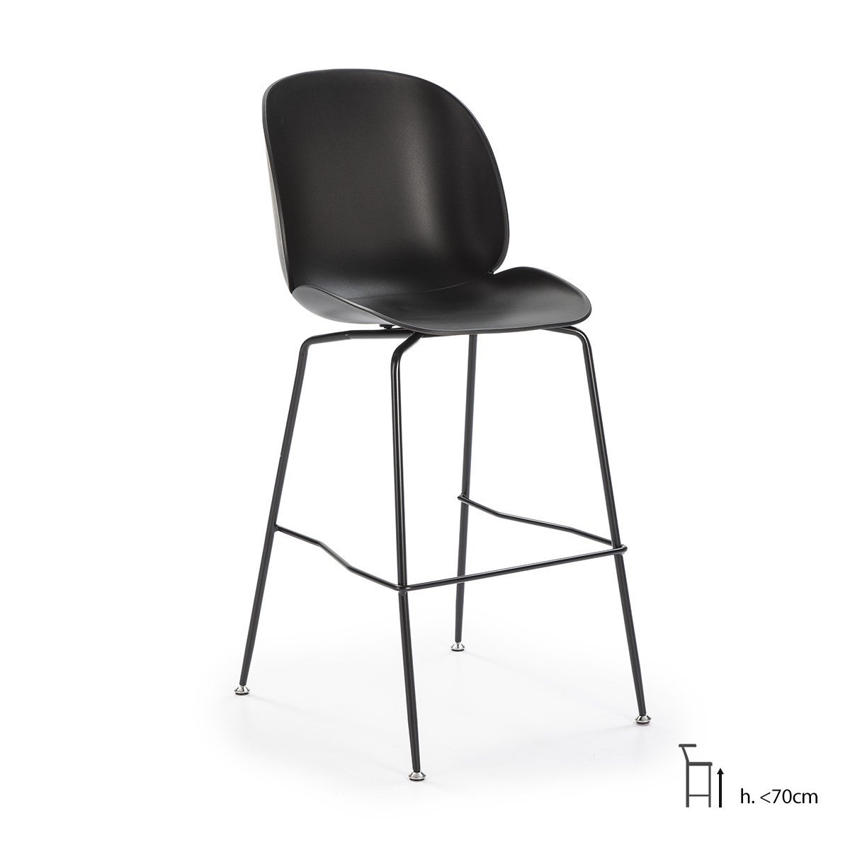 Taburete 51x59x103 ABS -- Negro