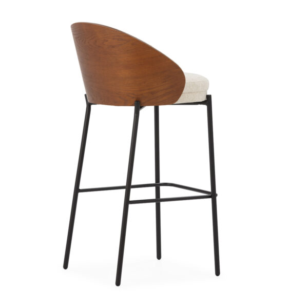 1 Tela/Chapa de Roble/Metal -- Beige/Nogal/Negro