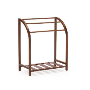 Toallero 76X40X91 Madera de Teca/Cuero -- Marrón