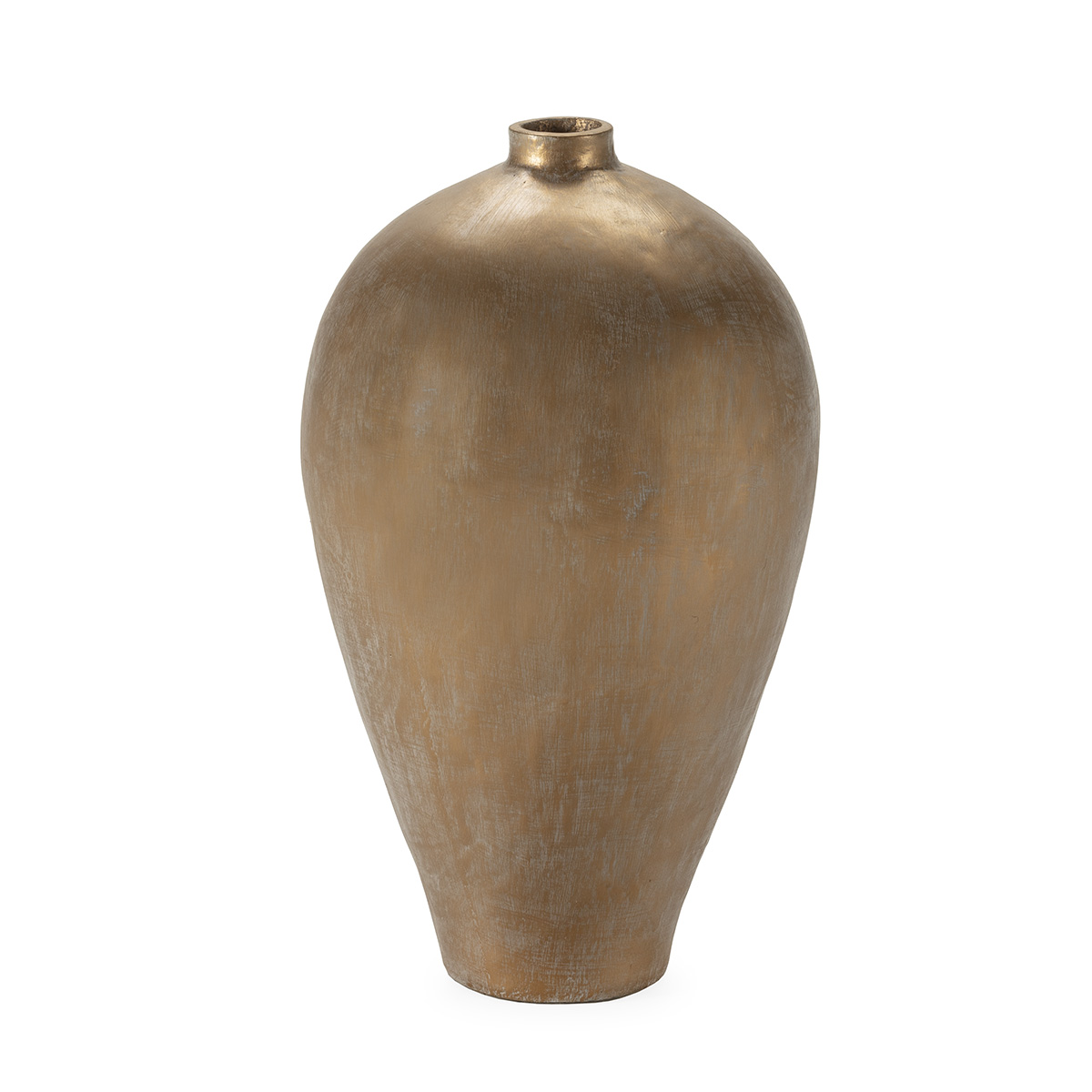 Vasija 40x40x80 Fibrocemento -- Dorado Antique