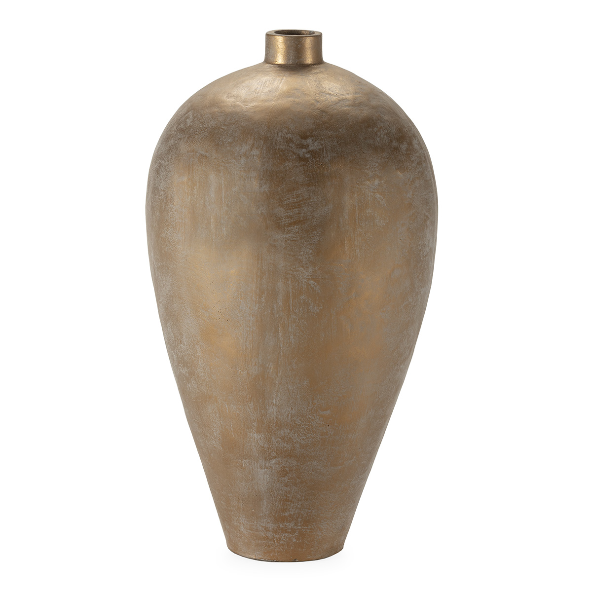 Vasija 50x50x100 Fibrocemento -- Dorado Antique