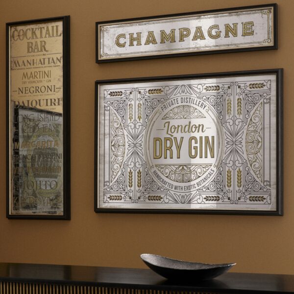 Cuadro espejo London Dry Gin 1
