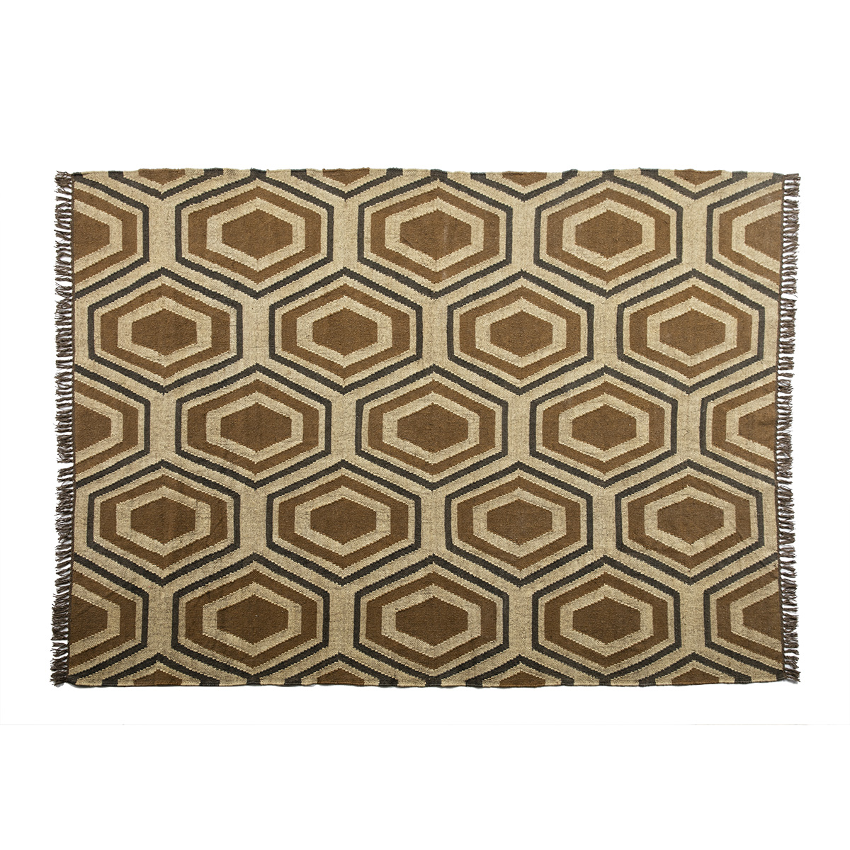 Alfombra 200x1x250 Yute/Lana Multicolor