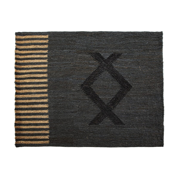 Alfombra 200x250 Yute Negro/Natural