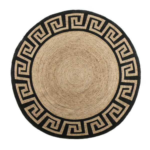 Alfombra 250x1x250 Yute Natural/Negro