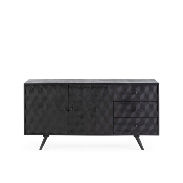 Aparador 165x40x86 Madera de Mango Negro