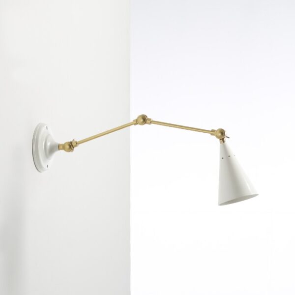 Aplique 14x59x26 Metal Blanco/Bronce