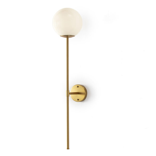 Aplique 20x25x96 Cristal Blanco/Metal Dorado