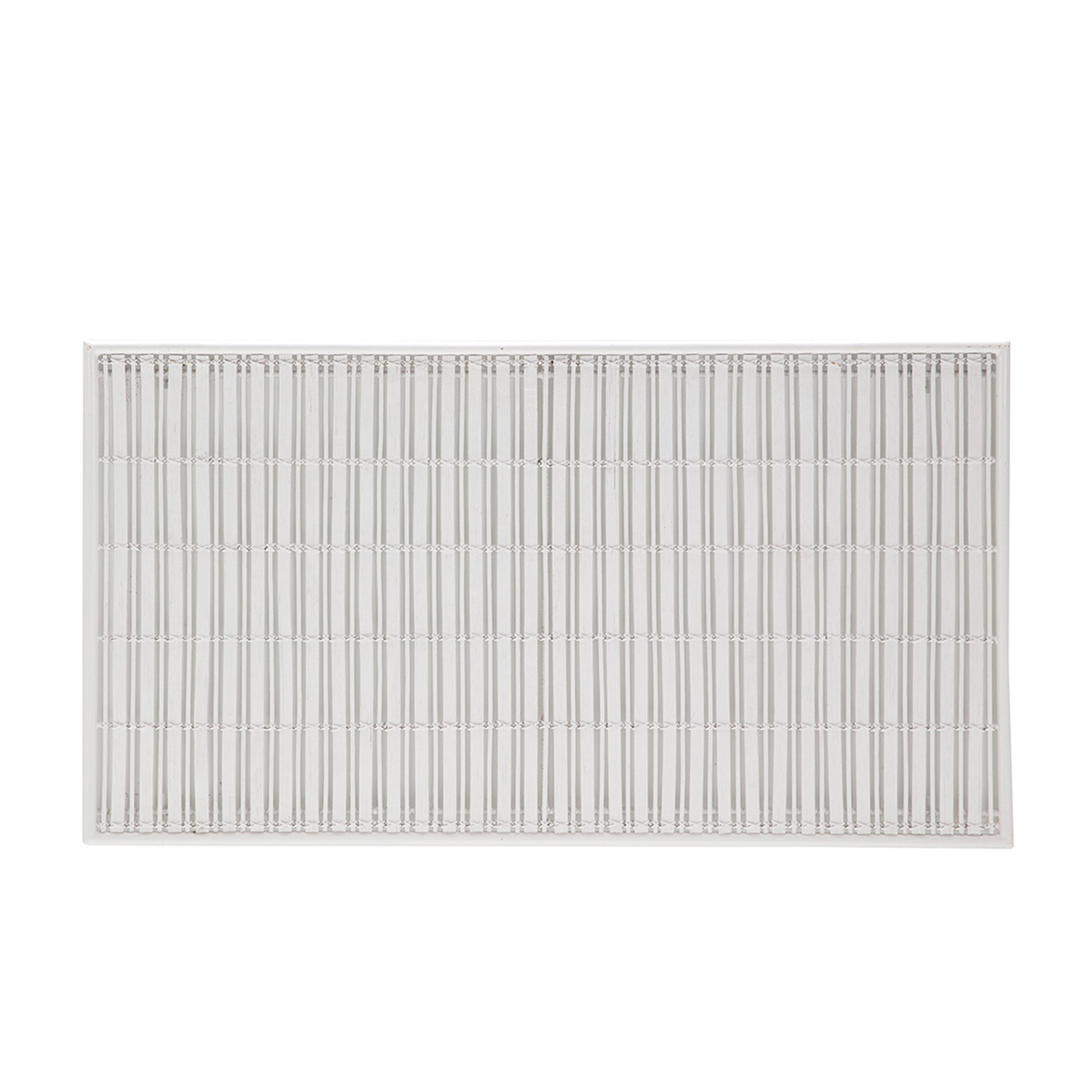 Cabecero 160x3x90 Metal/Mimbre Blanco