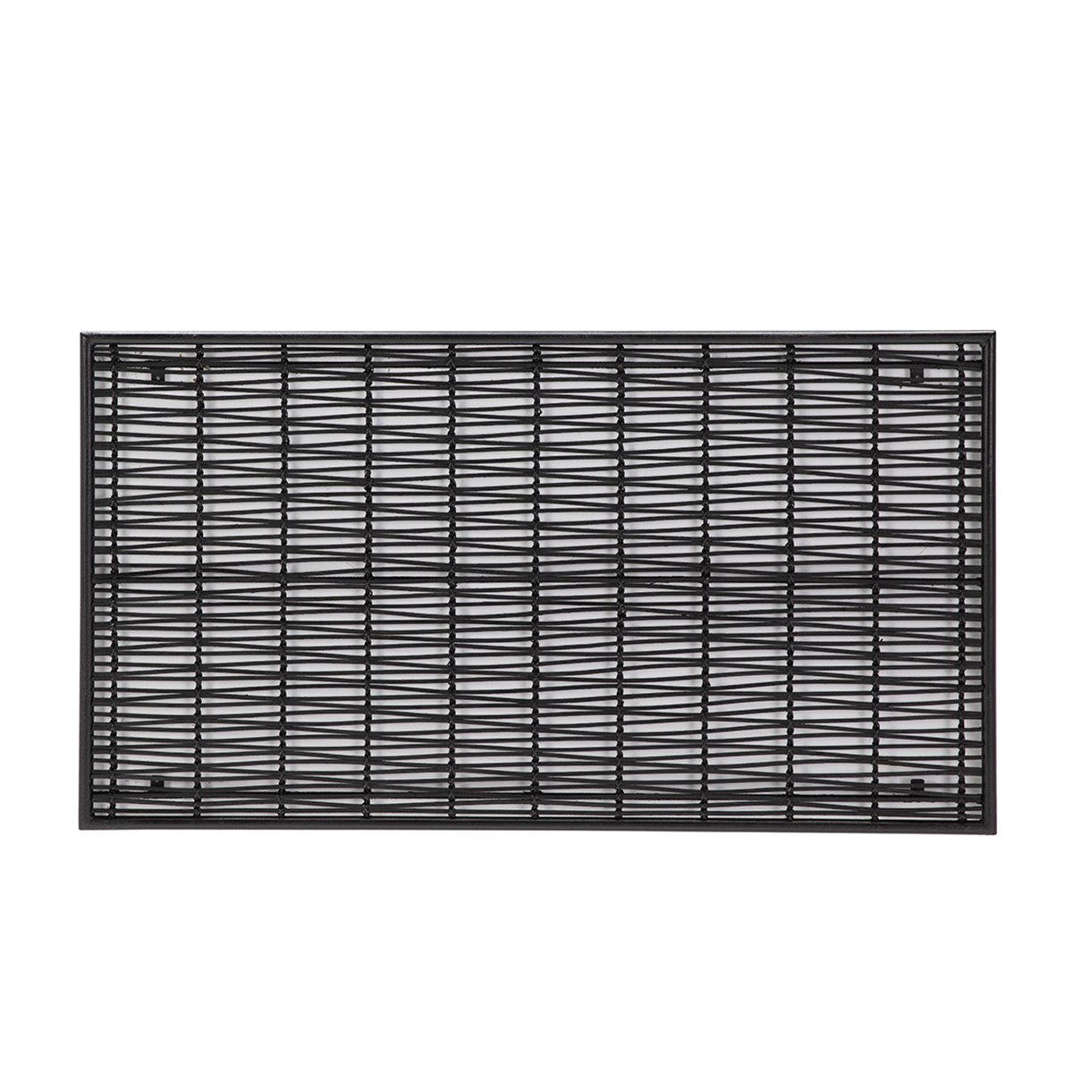 Cabecero 160x3x90 Metal/Mimbre Negro