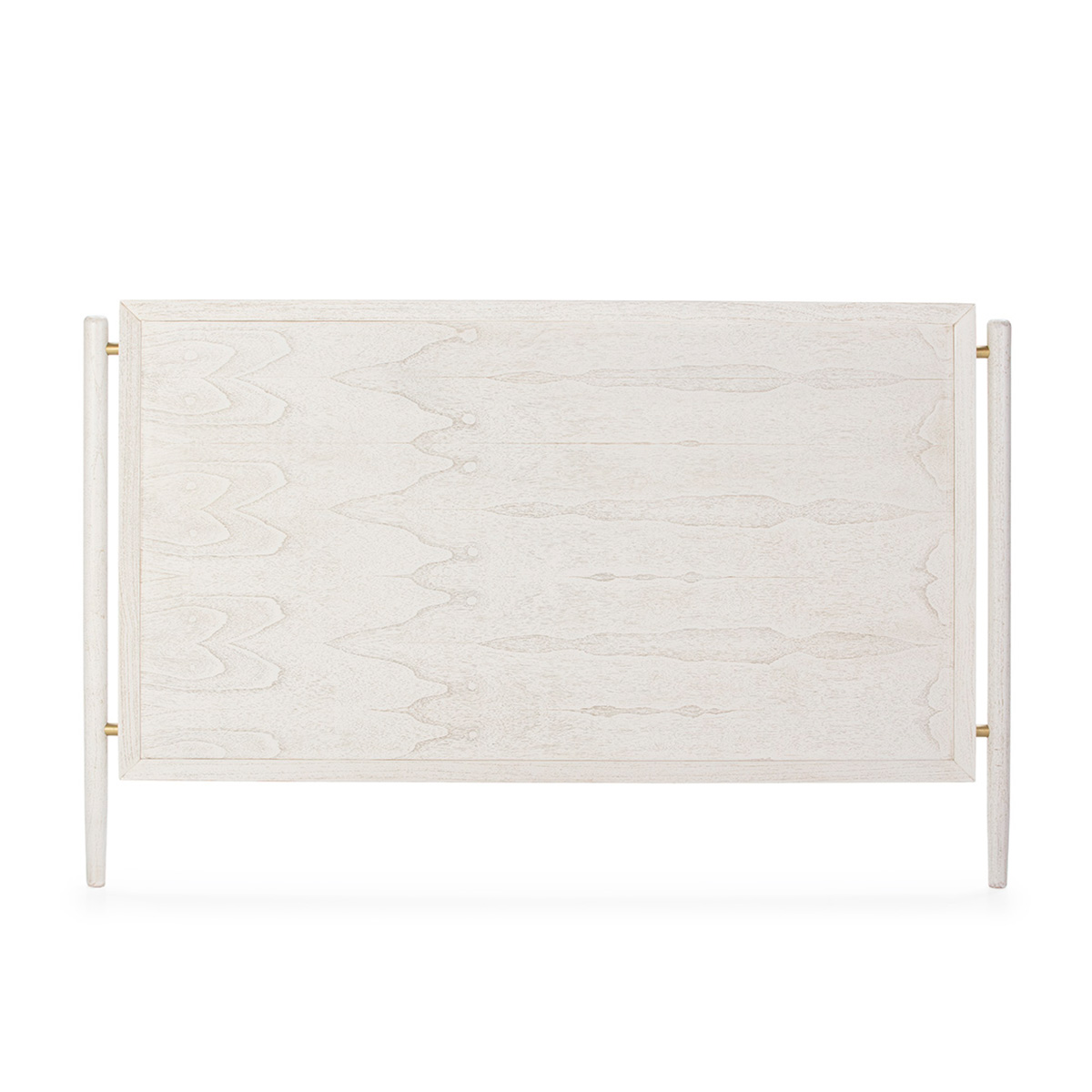 Cabecero 160x6x110 Madera Blanco/Metal Dorado