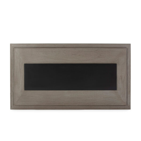 Cabecero 160x8x90 Madera Gris/Metal Negro