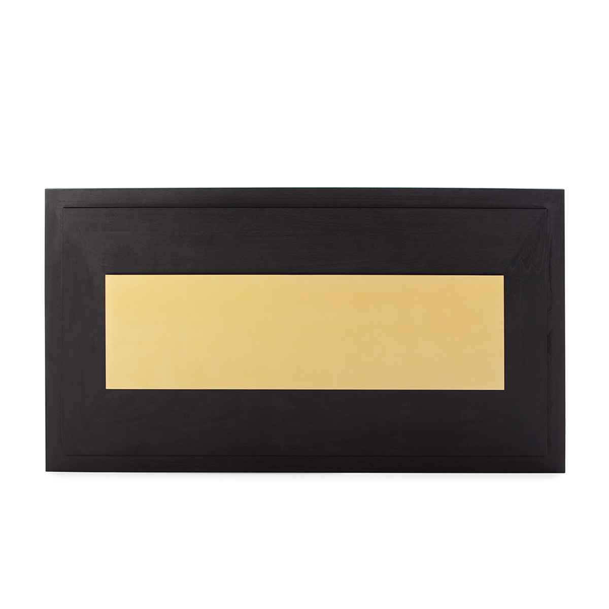 Cabecero 160x8x90 Madera Negro/Metal Dorado