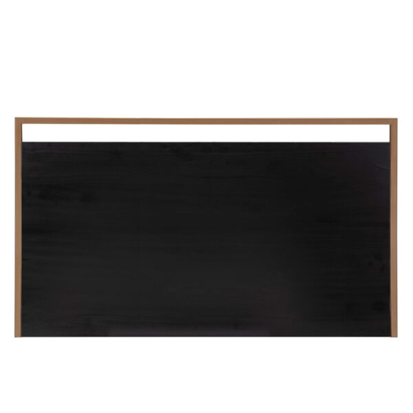 Cabecero 190x3x100 Madera Negro/Metal Dorado