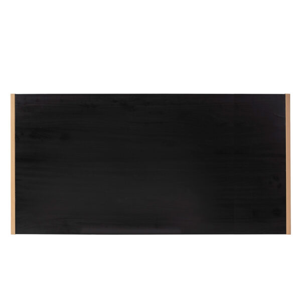 Cabecero 190x3x90 Madera Negro/Metal Dorado
