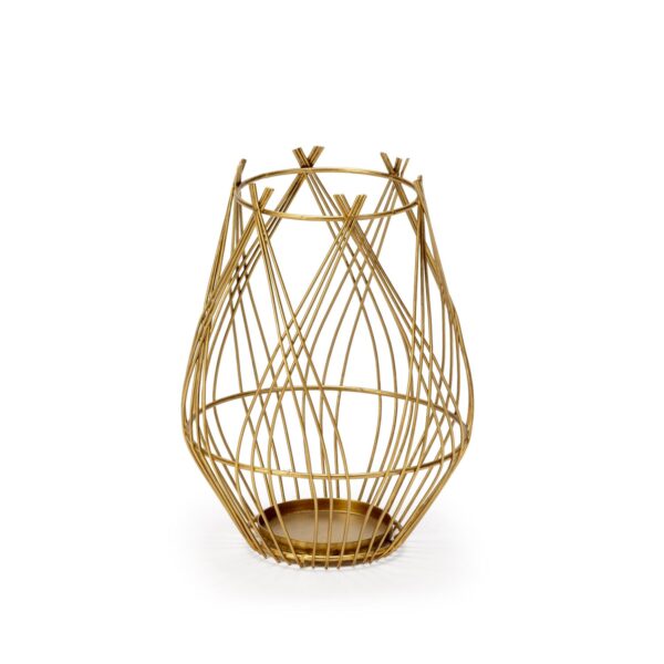 Candelabro 21x21x28 Metal Dorado