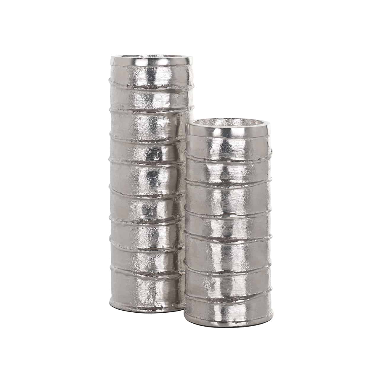 Candle holder Linde silver large