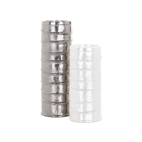 Candle holder Linde silver large