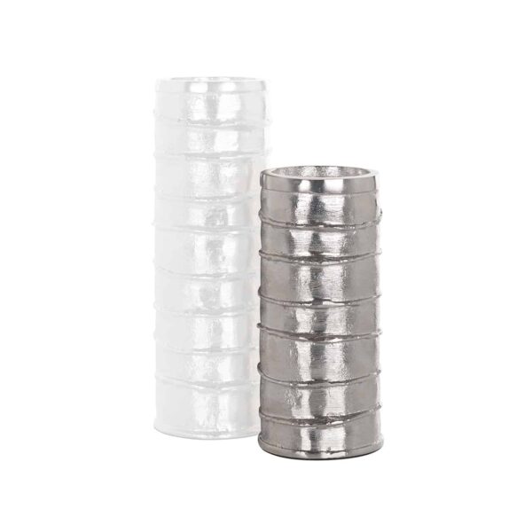 Candle holder Linde silver small