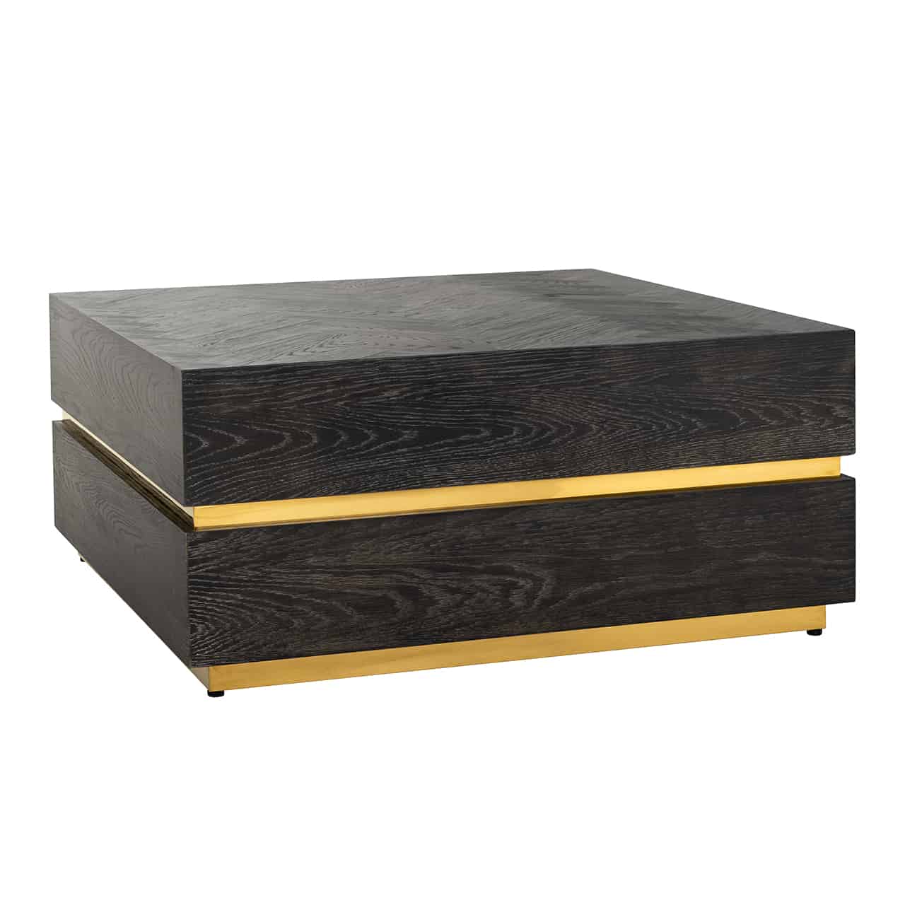 Coffee table Blackbone Gold black rustic 90x90