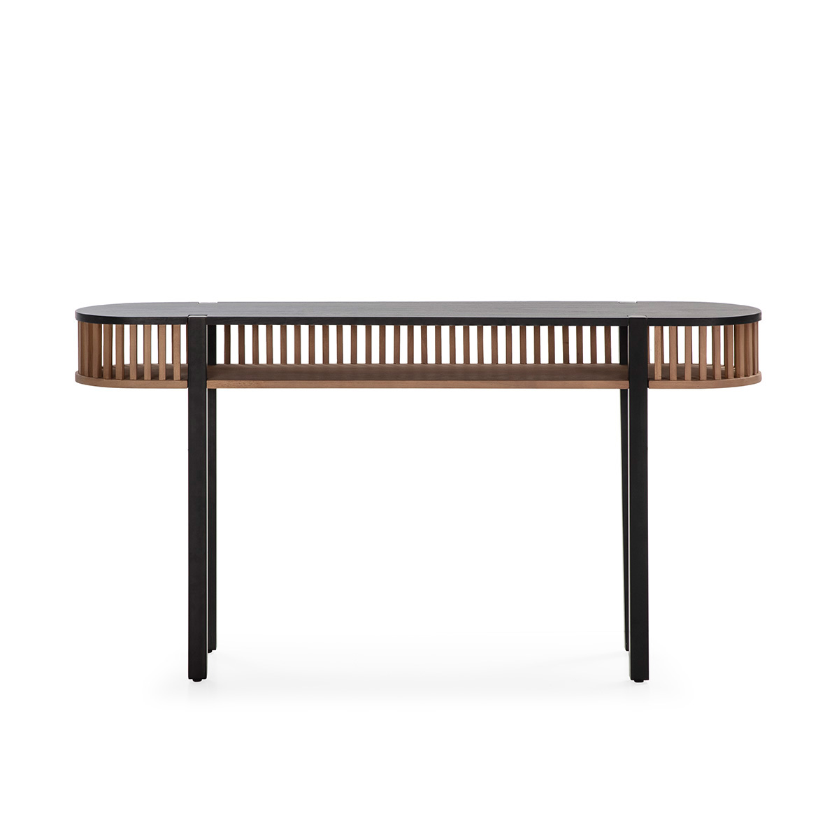 Consola 150x33x80 Madera/Metal Arena/Negro