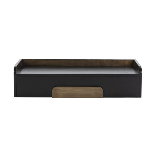 Consola 95x30x23 Madera de Cedro/Metal Negro/Dorado