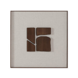 Cuadro 60x4x60 Cristal/Madera -- Natural
