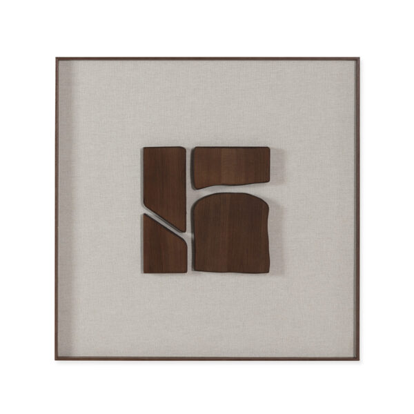 Cuadro 60x4x60 Cristal/Madera -- Natural