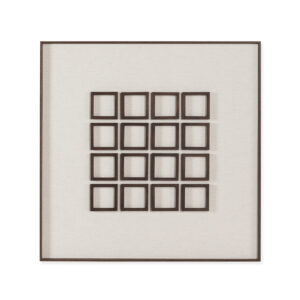 Cuadro 90x4x90 Cristal/Madera -- Marrón
