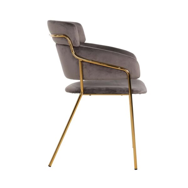 Dining chair Angelica stone velvet fire retardant